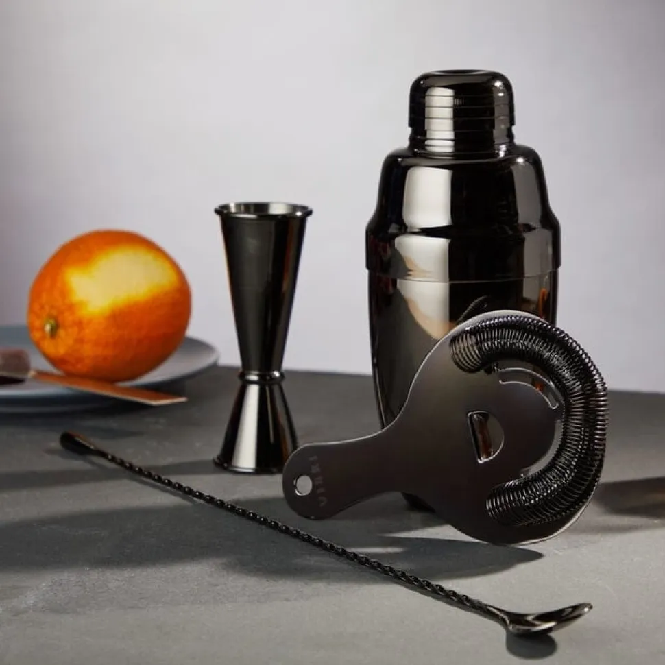 Cocktailset Viski Mixologist Gunmetal (4-Delig)