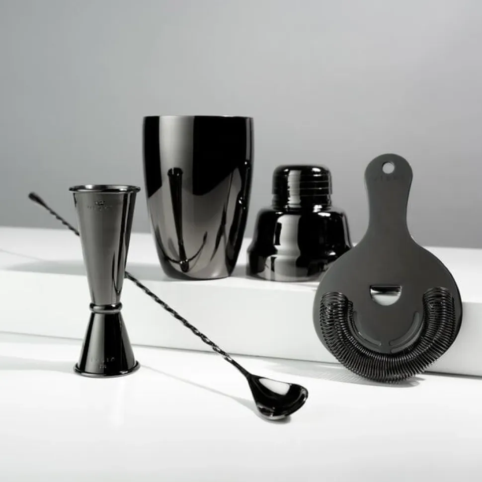 Cocktailset Viski Mixologist Gunmetal (4-Delig)