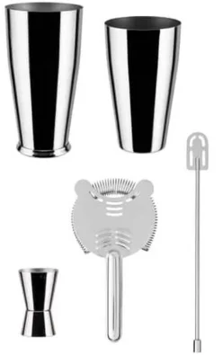 Cocktailshaker Alessi Lunar Eclipse (4-Delig)