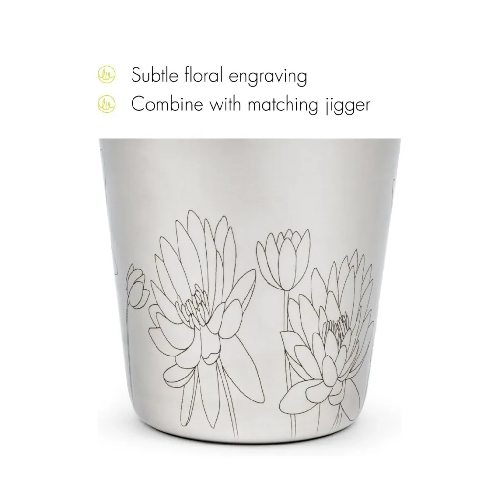 Leopold Vienna Cocktailshaker Flowers Zilver 0,5 L