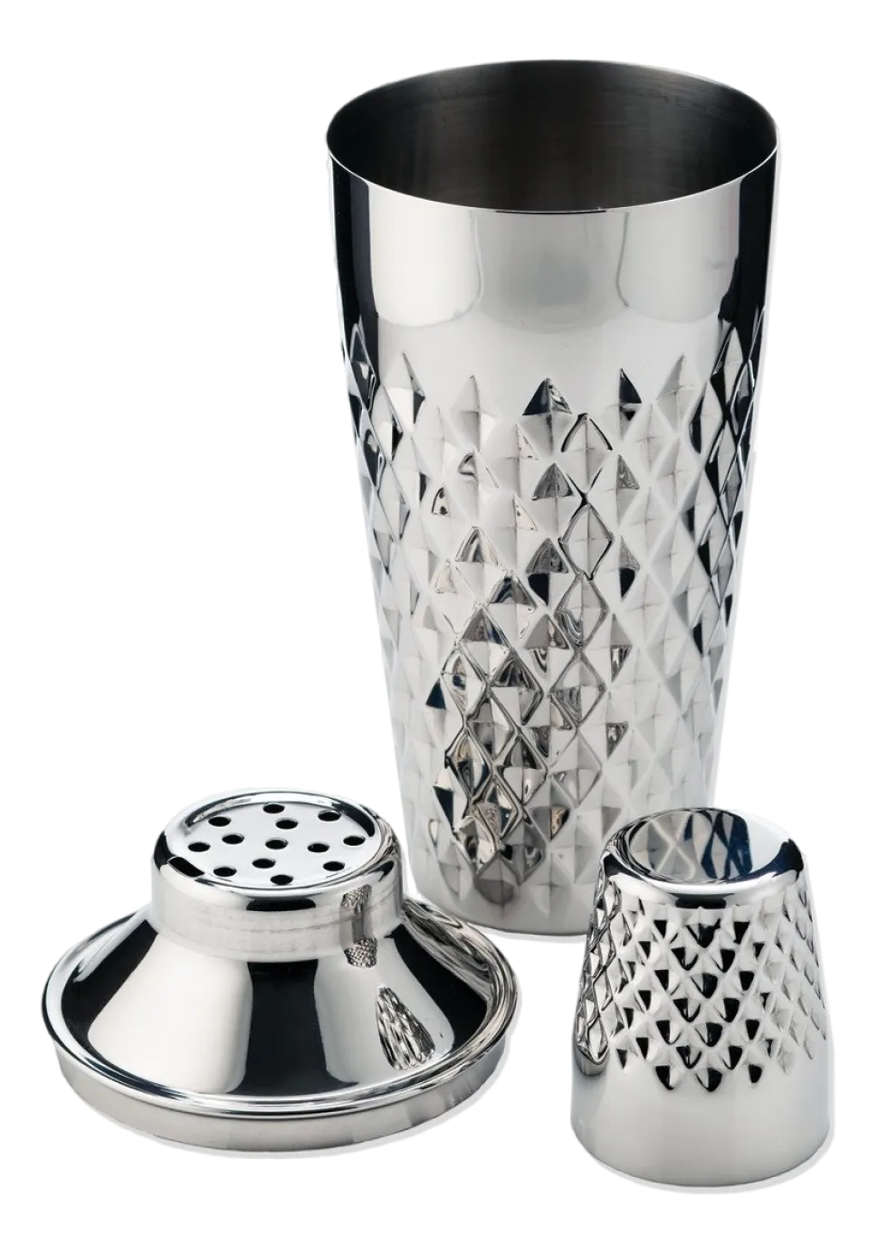 Cocktailshaker Viski Faceted Stainless Steel 740 ml