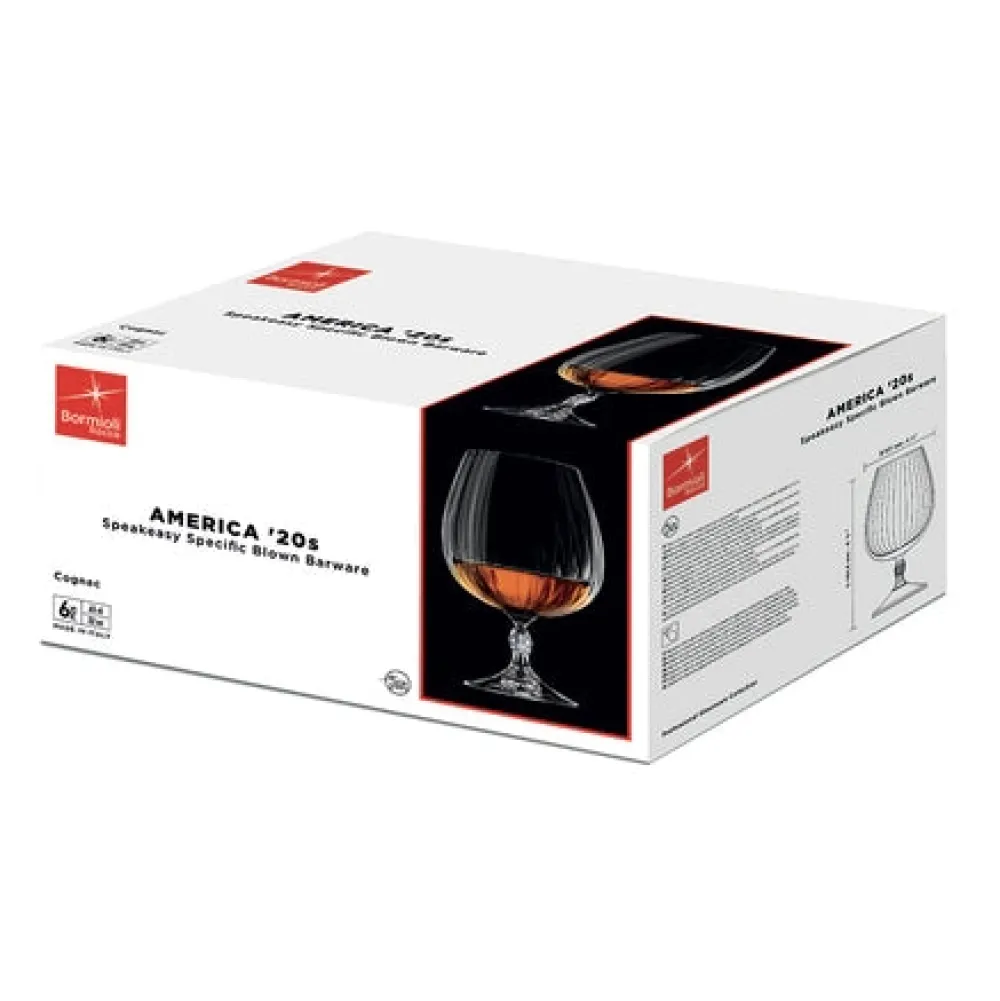 Bormioli Rocco Cognacglas America '20S 65 cl (Set van 6)