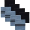 DDDDD Combiset Basic & Baxter Denim 4 Vaatdoeken Basic + 4 Vaatdoeken Baxter Hot