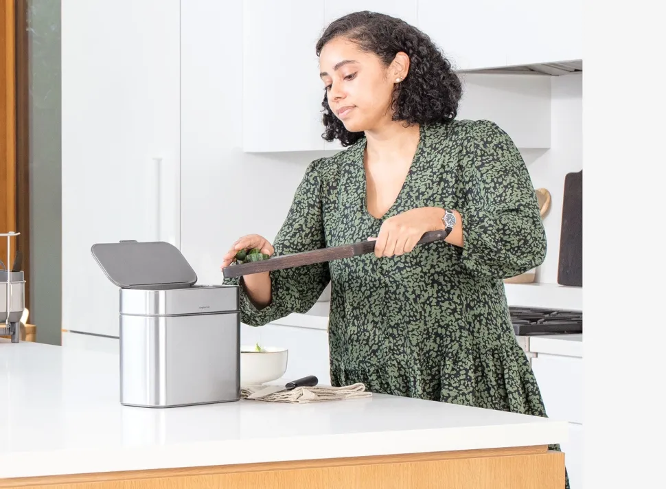 Compostbak Caddy Compost Simplehuman Zilver 4L