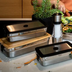Deksel Rösle Flexx 2Go voor Snackdoos met Sluiting Bamboe 1,5 L