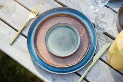 Cosy & Trendy Dessertbord Quintana Blue 22 cm (Set van 6) Outlet