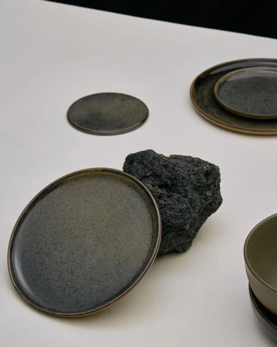 Dessertbord Serax Surface Tableware By Sergio Herman Indi Grey 16 x 16 x 1,5 cm
