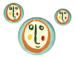 Dessertbord Serax XS Face N2 Feast Mix 16 cm