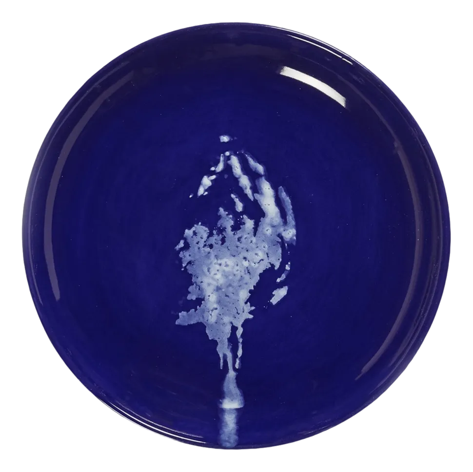Dessertbord Serax XS Feast Dark Blue Artichoke White 16 cm