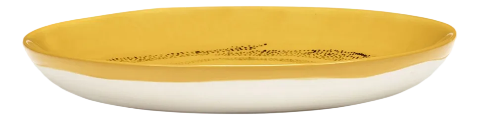 Dessertbord Serax XS Feast Yellow Dots Black 16 cm