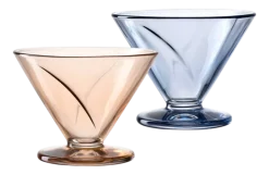Dessertschaal Leonardo Cono Blue / Apricot 270 ml (Set van 4)