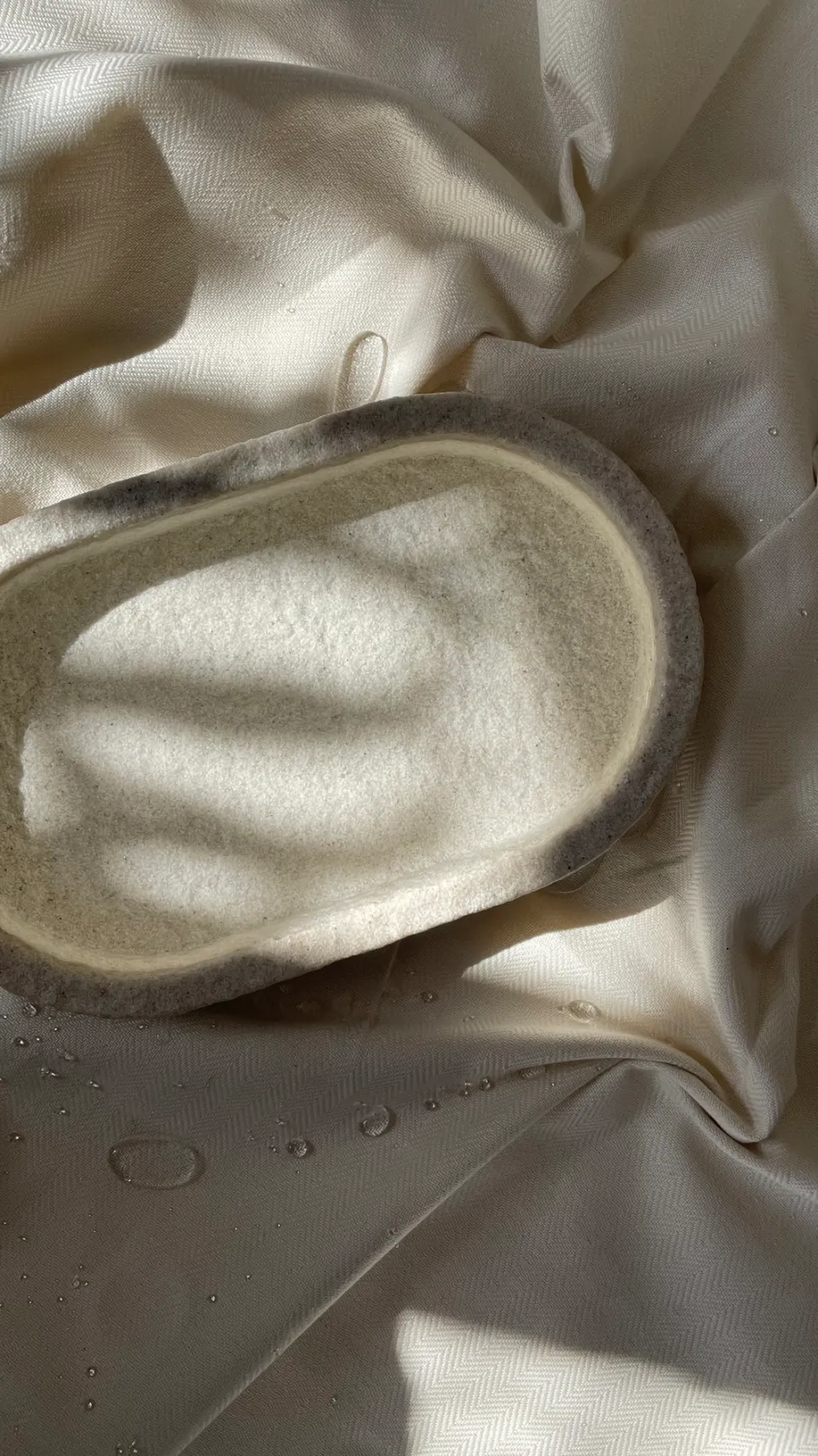 Dienblad Humdakin Sandstone Oval Neutral
