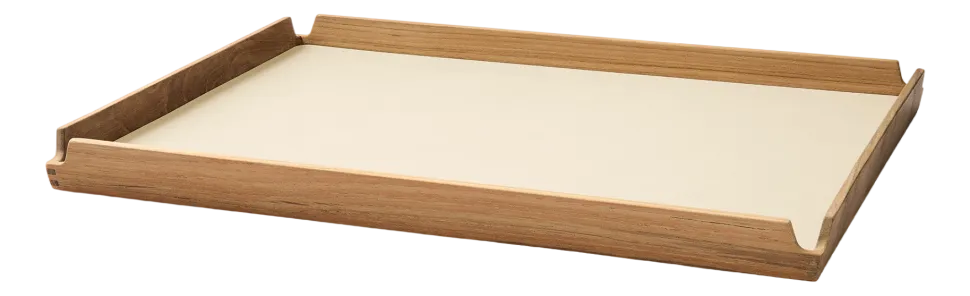 Dienblad Lind DNA Square L Airy Nupo Vanilla / Teak