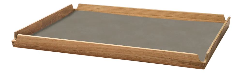 Lind DNA Dienblad Square L Airy Nupo Flint Grey / Teak Clearance