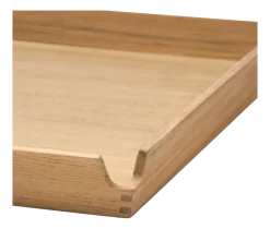 Dienblad Lind DNA Square L Airy Nupo Oyster White / Teak