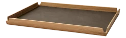 Lind DNA Dienblad Square L Airy Nupo Caviar / Teak Outlet