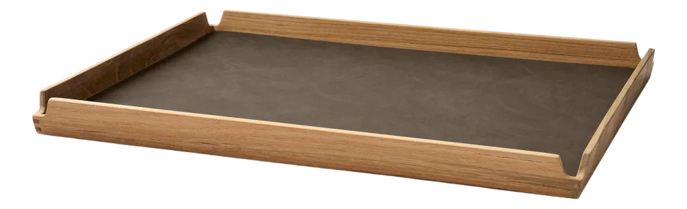Lind DNA Dienblad Square L Airy Nupo Caviar / Teak Outlet