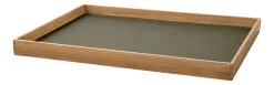 Dienblad Lind DNA Square L Even Nupo Army Green / Teak