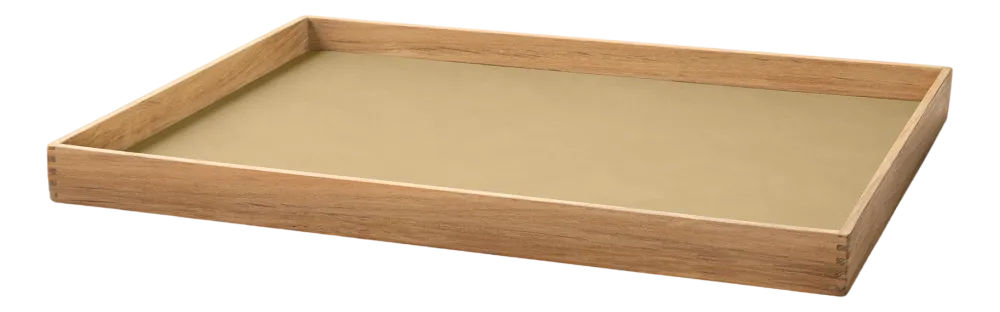 Lind DNA Dienblad Square L Even Nupo Khaki / Teak New
