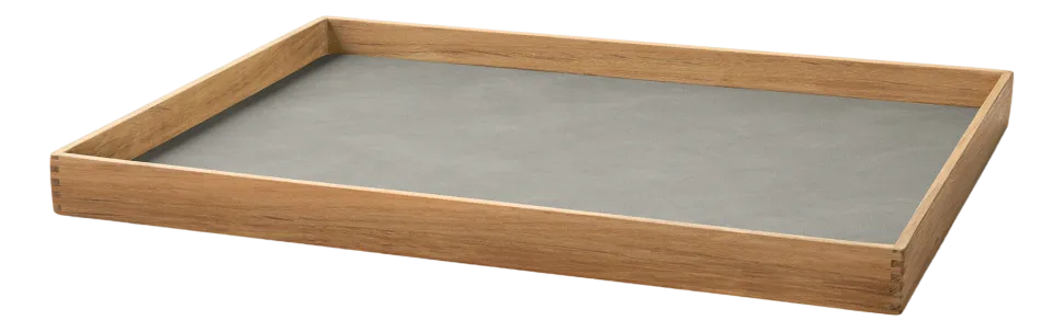 Dienblad Lind DNA Square L Even Nupo Light Grey / Teak