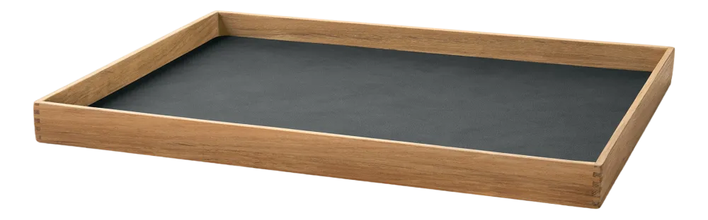 Lind DNA Dienblad Square L Even Nupo Anthracite / Teak Best
