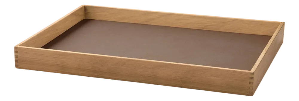 Lind DNA Dienblad Square M Even Nupo Truffle / Teak Outlet