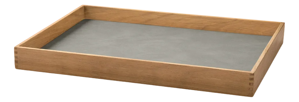 Dienblad Lind DNA Square M Even Nupo Light Grey / Teak