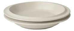 Diep Bord Bolia Edge Ecru 21 cm (Set van 2)