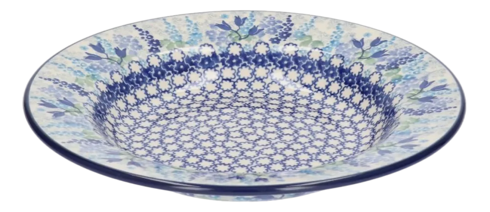 Bunzlau Castle Diep Bord Blue Garden 23,5 cm Outlet