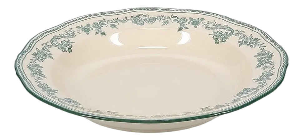 Diep Bord Salt & Pepper Cyril Green Ivory / Green 23 cm (Set van 4)