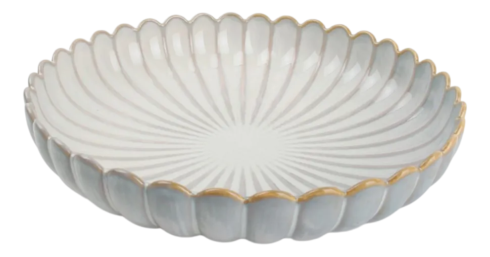 Diep Bord Salt & Pepper Lotus White 24 cm (Set van 4)