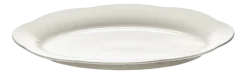 Serax Diep Bord High Oval L White Silhouette 30 cm