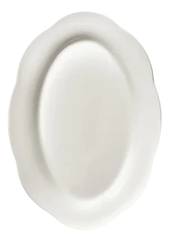 Serax Diep Bord High Oval L White Silhouette 30 cm