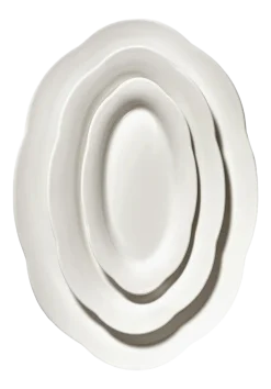 Serax Diep Bord High Oval L White Silhouette 30 cm
