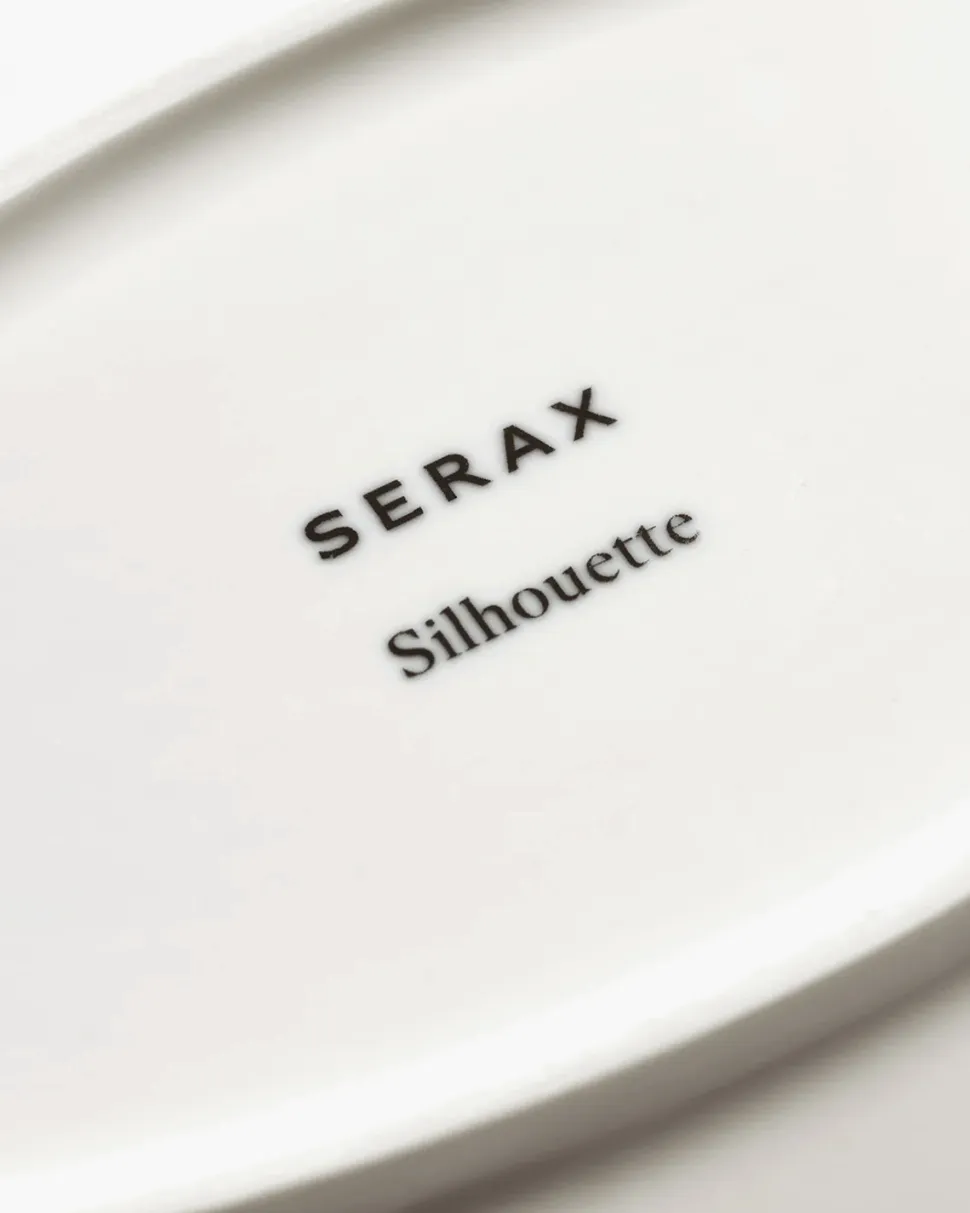 Diep Bord Serax High Oval M White Silhouette 25 cm