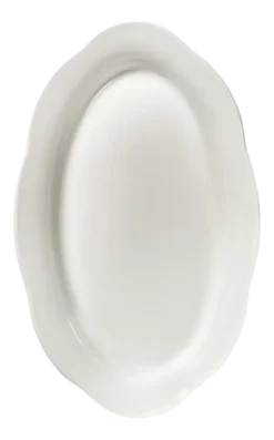 Diep Bord Serax High Oval M White Silhouette 25 cm