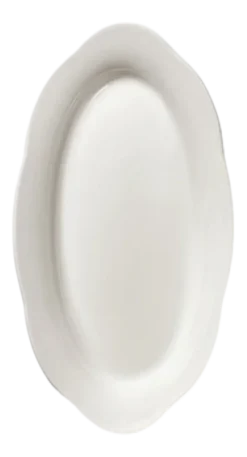 Serax Diep Bord High Oval S White Silhouette 19 cm Best