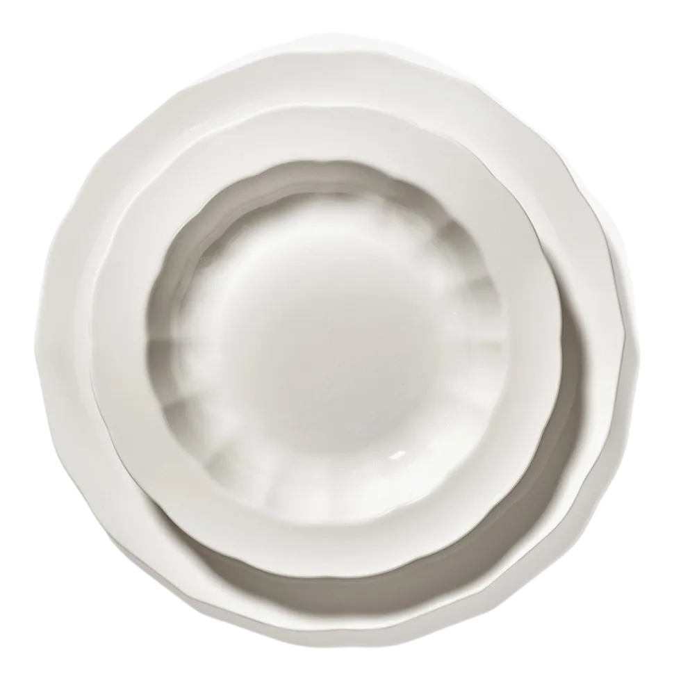 Diep Bord Serax High S White Silhouette 22 cm