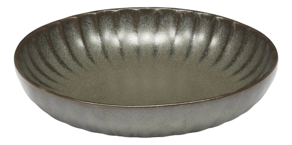 Diep Bord Serax Inku Tableware Green S 19 cm