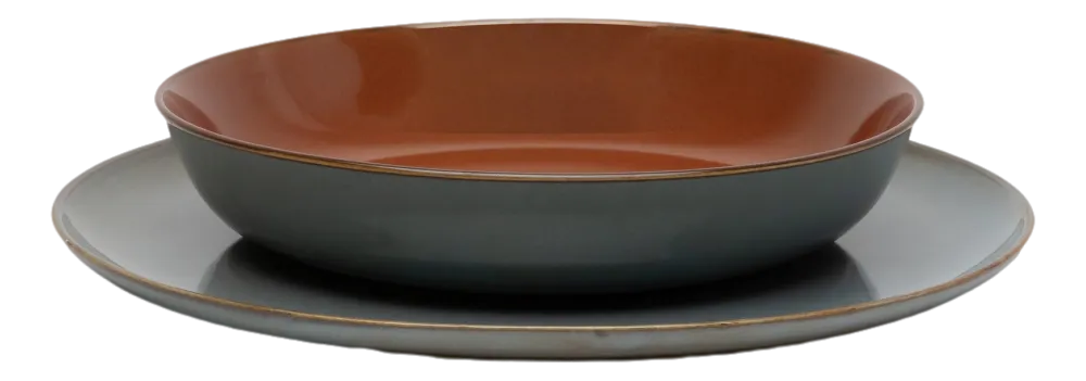 Serax Diep Bord Terres De Rêves Tableware By Anita Le Gr Rust Smoky Blue M 21 cm Clearance