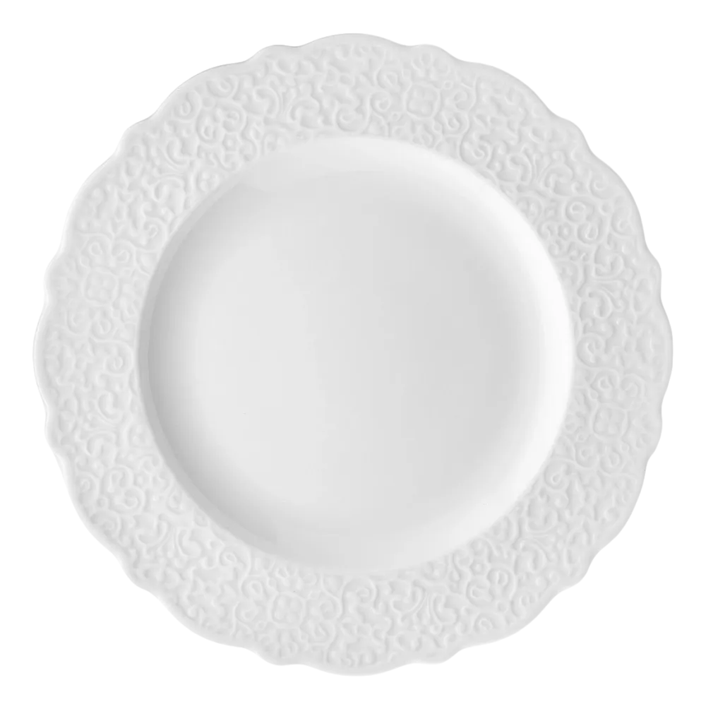 Alessi Dinerbord Dressed White Porcelain 27,3 cm (Set van 4) Best