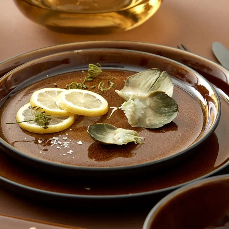 Dinerbord Bitz Gastro Black Amber 21 cm (6-Delig)
