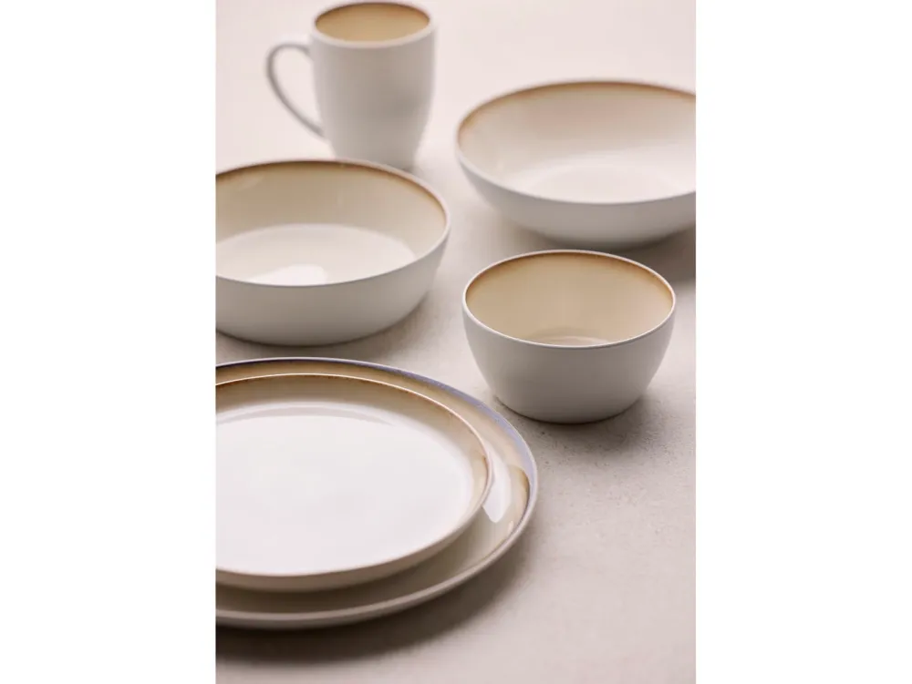 Bitz Dinerbord Gastro White / Cream 21 cm (Set van 6)