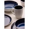 Bitz Dinerbord Gastro White / Dark Blue 21 cm (Set van 6)