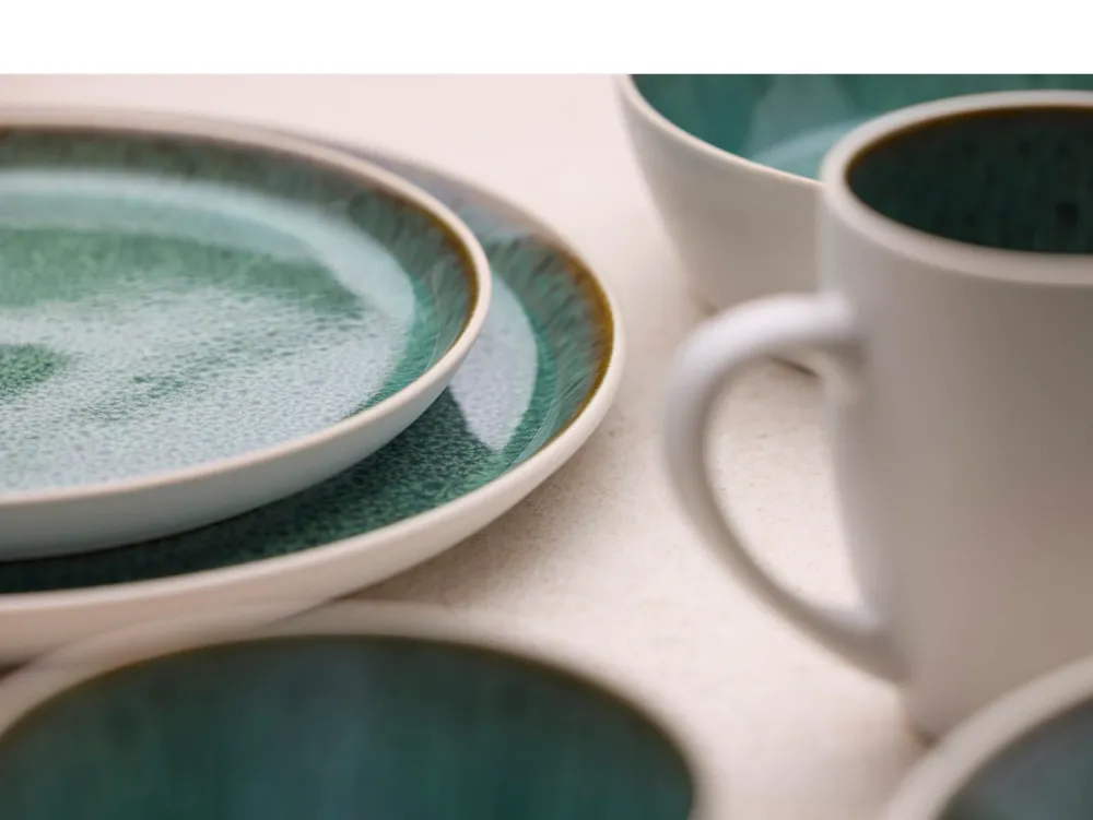 Bitz Dinerbord Gastro White / Green 27 cm (Set van 6) Sale