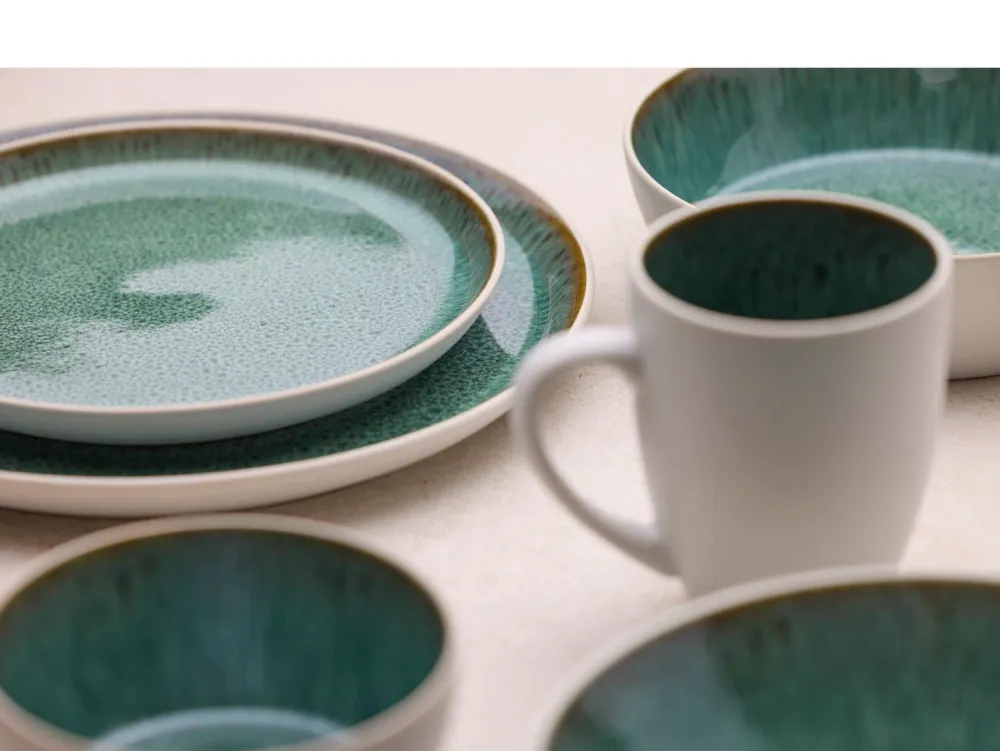 Bitz Dinerbord Gastro White / Green 27 cm (Set van 6) Sale