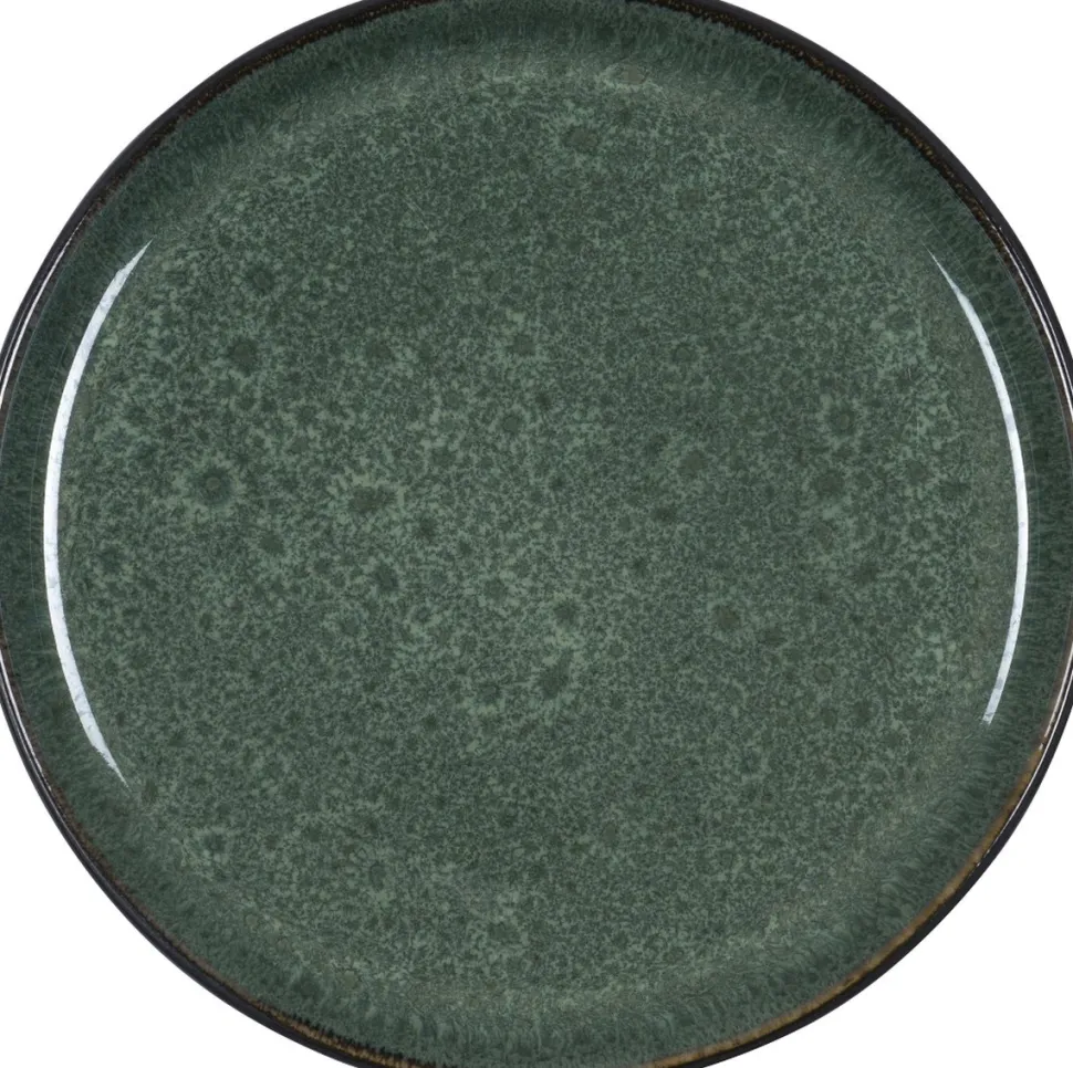 Dinerbord Bitz Gastro Zwart Groen 27 cm (set van 6)