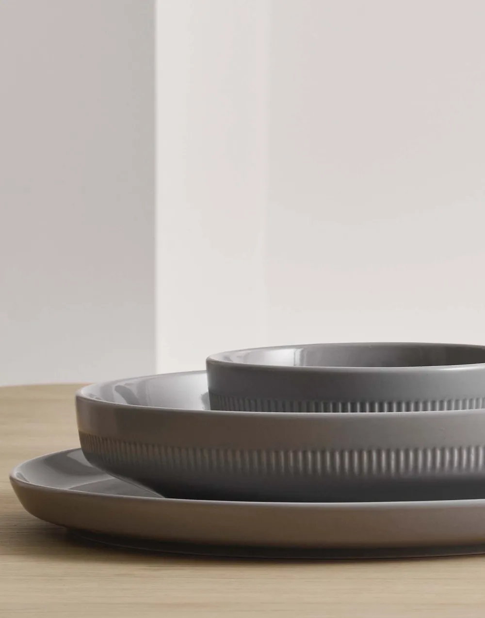 Marc O'Polo Dinerbord Moments Soft Grey 27 cm (Set van 4)