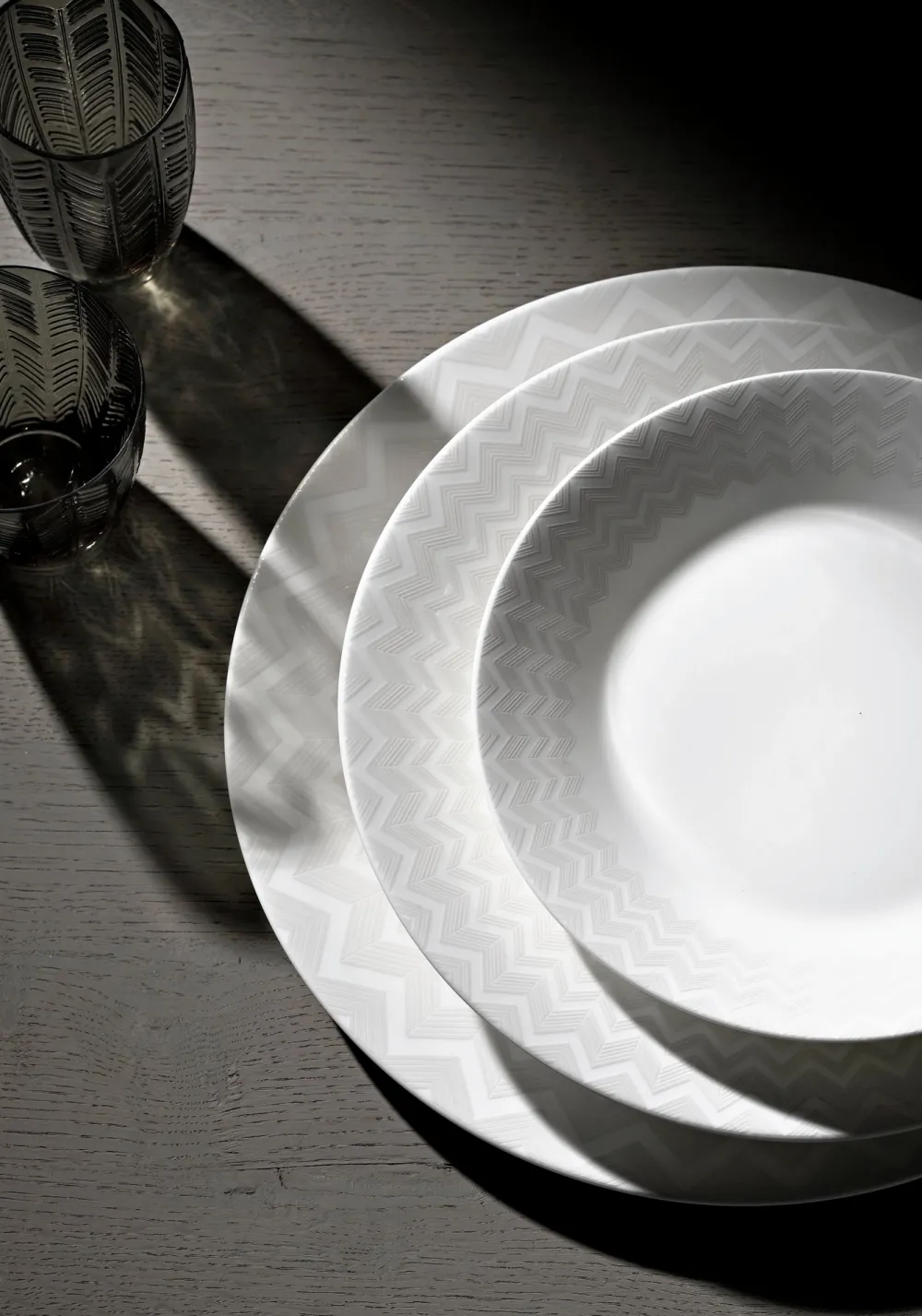 Missoni Dinerbord Zig Zag White 27,5 cm (Set van 6) New