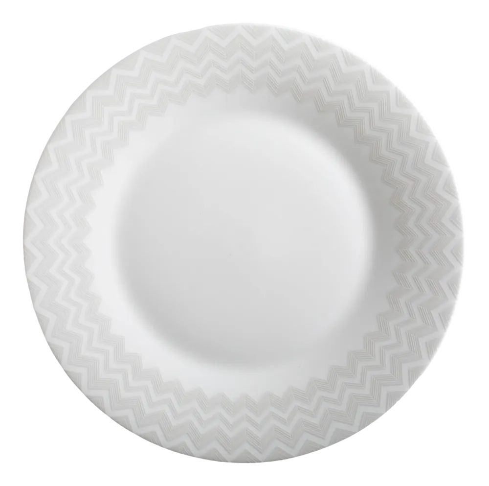 Missoni Dinerbord Zig Zag White 27,5 cm (Set van 6) New